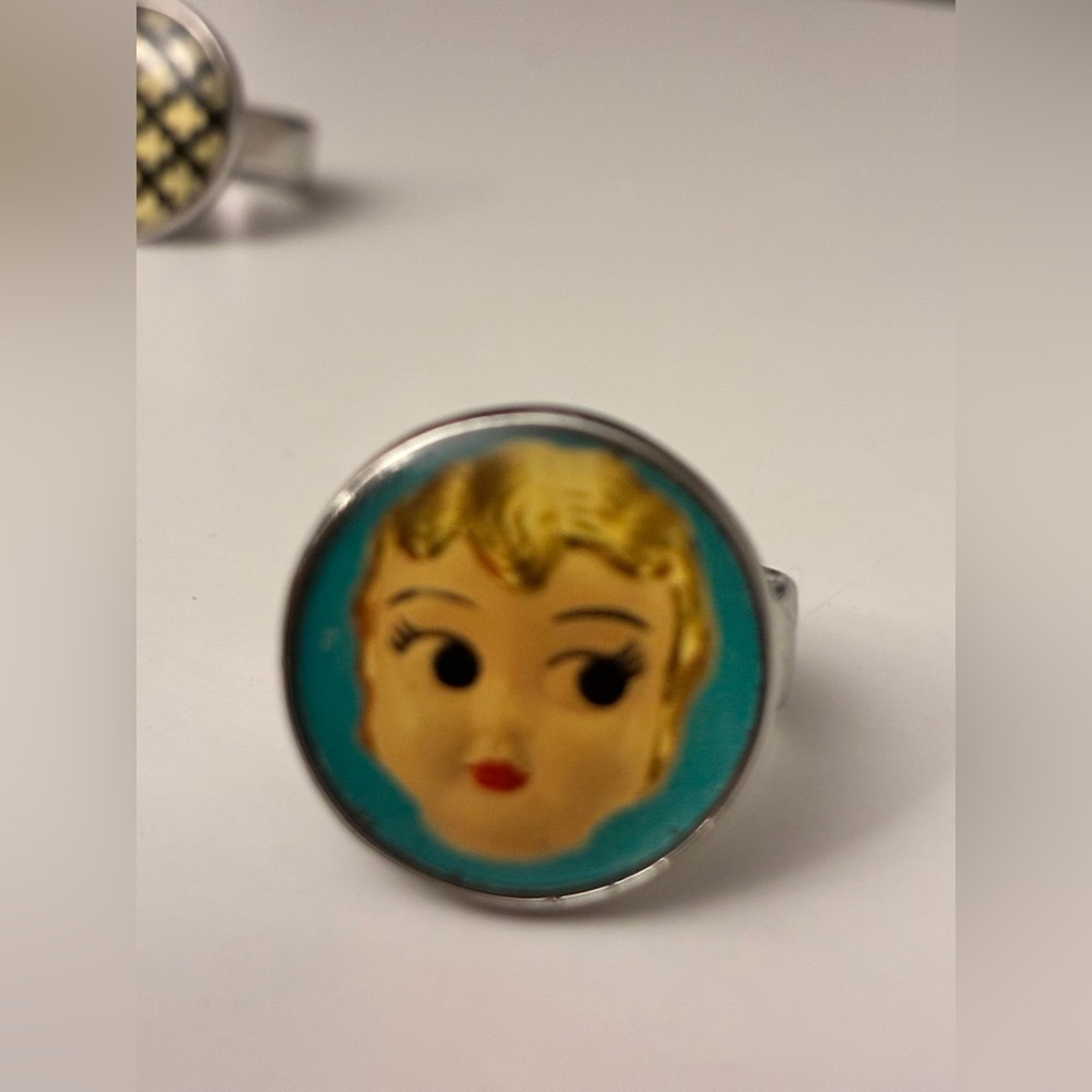 MOMA Retro hand painted Rings - Picture 5 of 6